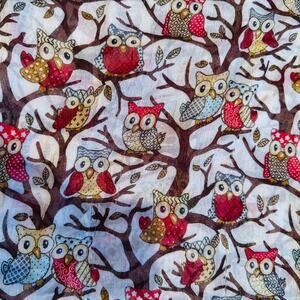 SHINE Montauk NY Boho Lightweight Owls Scarf 72" by 35"